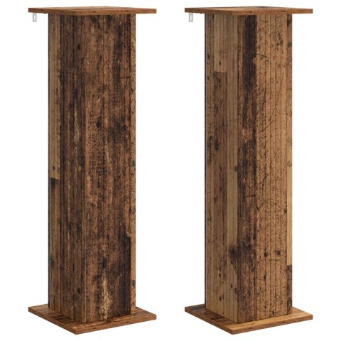 VidaXL Stojak na rośliny 2 pcs Stare drewno 30,5 x 30 x 100,5 cm