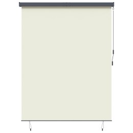 VidaXL Roleta z zasłonami Kremowy 200 x 250 cm Materiał i Aluminium