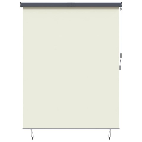 VidaXL Roleta z zasłonami Kremowy 200 x 250 cm Materiał i Aluminium