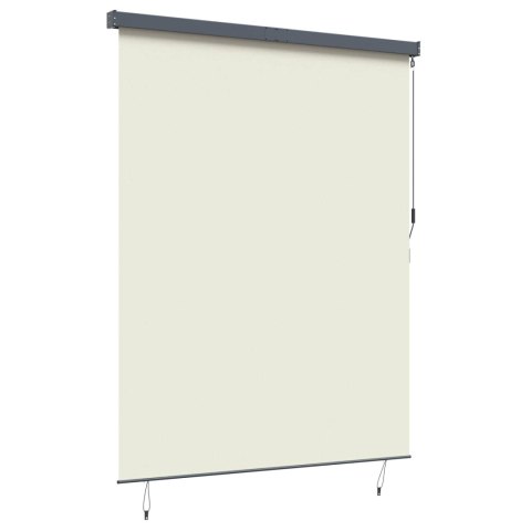 VidaXL Roleta z zasłonami Kremowy 200 x 250 cm Materiał i Aluminium