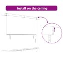 VidaXL Roleta z zasłonami Kremowy 200 x 250 cm Materiał i Aluminium