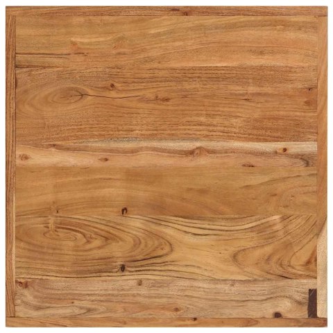 VidaXL Stolik barowy, 55x55x107 cm, lite drewno akacjowe i żelazo