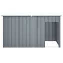 BUDA DLA PSA Z DACHEM ANTRACYTOWA 196X91X110CM STAL
