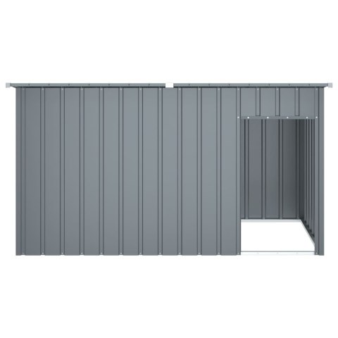 BUDA DLA PSA Z DACHEM ANTRACYTOWA 196X91X110CM STAL