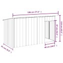 BUDA DLA PSA Z DACHEM ANTRACYTOWA 196X91X110CM STAL