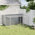 DOMEK DLA PSA Z WYBIEGIEM ANTRACYTOWY 197X194X110CM OCYNKOWANA STAL