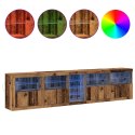 VidaXL Komoda LED Ze LED Lights Stare drewno 283 x 37 x 67 cm