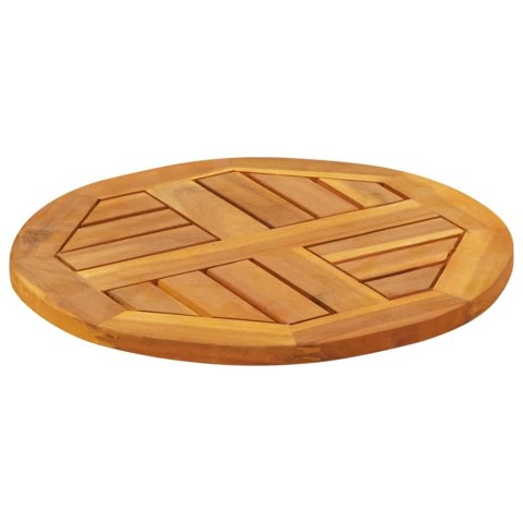 VidaXL Blat do stolika, Ø40x2 cm, okrągły, lite drewno akacjowe