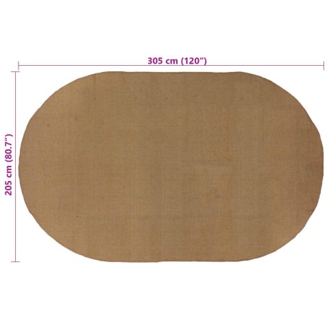 VidaXL Dywany pokojowe Prostokątny naturalny 205 x 305 cm Juta