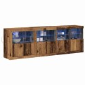 VidaXL Komoda LED Ze LED Lights Stare drewno 202 x 37 x 67 cm