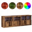 VidaXL Komoda LED Ze LED Lights Stare drewno 202 x 37 x 67 cm