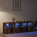 VidaXL Komoda LED Ze LED Lights Stare drewno 202 x 37 x 67 cm