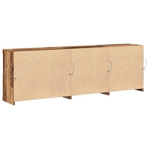 VidaXL Komoda LED Ze LED Lights Stare drewno 202 x 37 x 67 cm