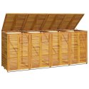 OSŁONA NA 4 KOSZE NA ŚMIECI 280X89X117CM DREWNO AKACJOWE