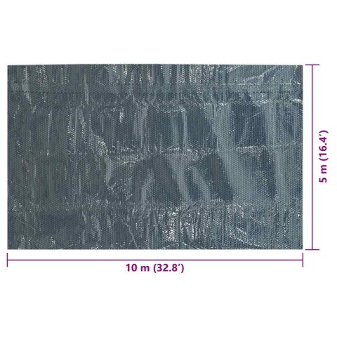 VidaXL Pływająca folia solarna z PE, 1000x500 cm, czarno-niebieska