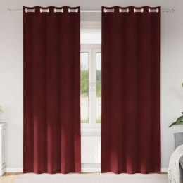 VidaXL Zasłony zaciemniające 2 pcs Czerwone wino 140 x 245 cm Aksamit