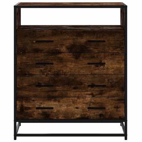 VidaXL Komoda, przydymiony dąb, 70x41x83,5 cm, materiał drewnopochodny