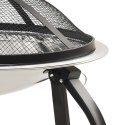 VidaXL Palenisko i grill 2-w-1, z pogrzebaczem, 56x56x49 cm, stal
