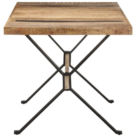 VidaXL Stół jadalniany, 160 x 80 x 76 cm, surowe drewno mango