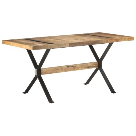 VidaXL Stół jadalniany, 160 x 80 x 76 cm, surowe drewno mango