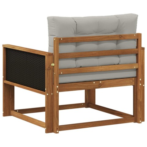 VidaXL Środkowa sofa ogrodowa Lite Drewno Akacji naturalny