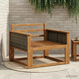 VidaXL Środkowa sofa ogrodowa Lite Drewno Akacji naturalny