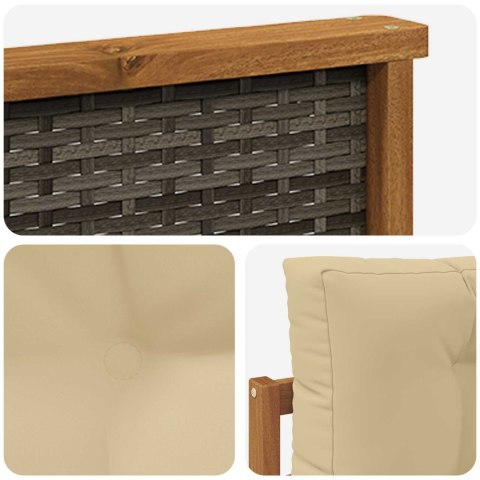 VidaXL Środkowa sofa ogrodowa naturalny