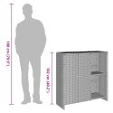 SZAFKA DO PRZECHOWYWANIA CZARNY 100X36X102CM RATTAN