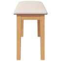 VidaXL Ławka 90 cm Drewno lite Guma