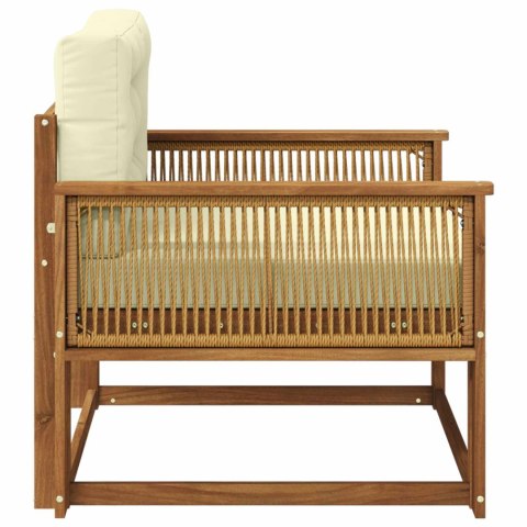 VidaXL Środkowa sofa ogrodowa Lite Drewno Akacji naturalny