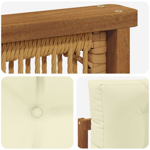 VidaXL Środkowa sofa ogrodowa Lite Drewno Akacji naturalny