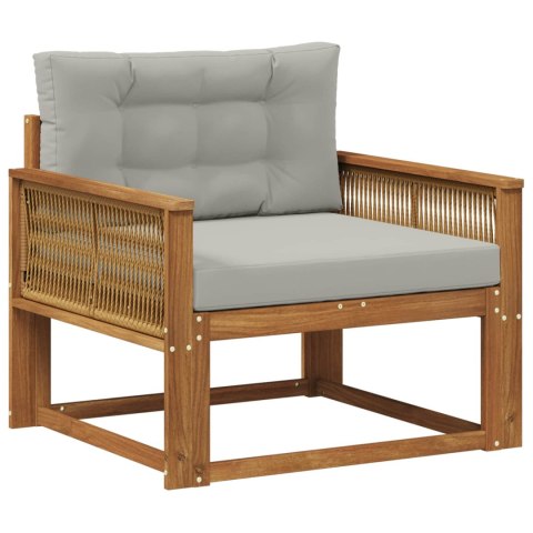 VidaXL Środkowa sofa ogrodowa Lite Drewno Akacji naturalny