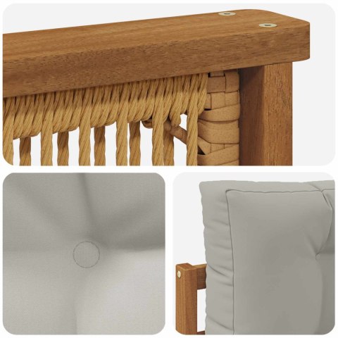VidaXL Środkowa sofa ogrodowa Lite Drewno Akacji naturalny