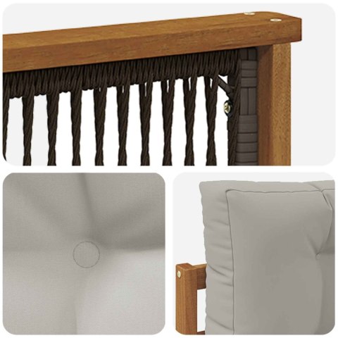VidaXL Środkowa sofa ogrodowa naturalny