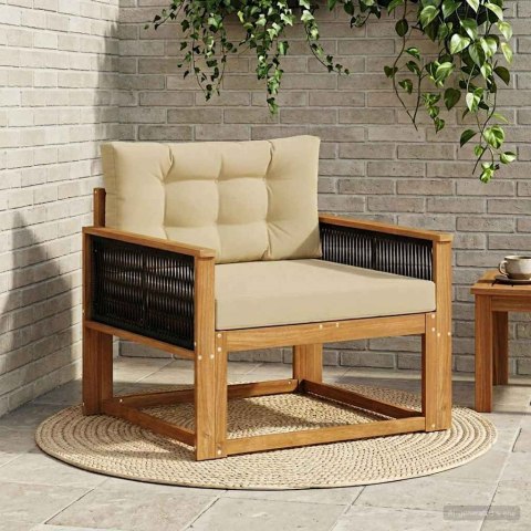 VidaXL Środkowa sofa ogrodowa naturalny