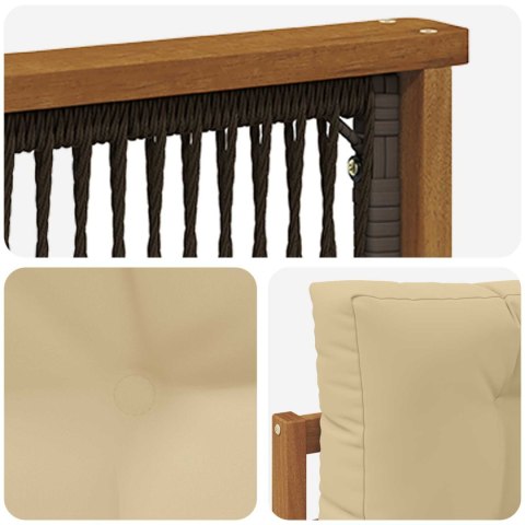 VidaXL Środkowa sofa ogrodowa naturalny
