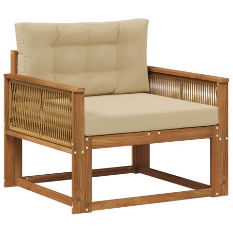 VidaXL Środkowa sofa ogrodowa naturalny