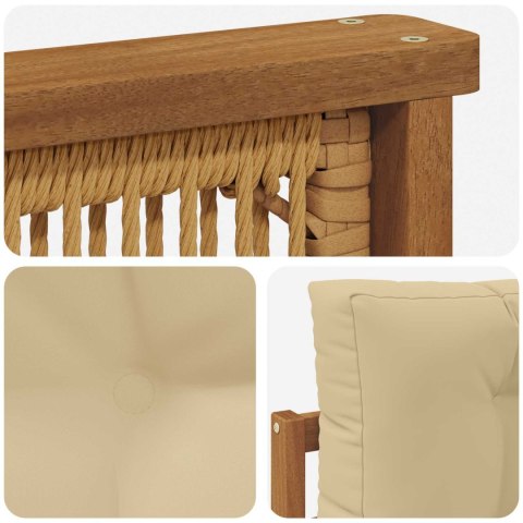 VidaXL Środkowa sofa ogrodowa naturalny
