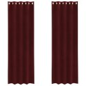 VidaXL Zasłony zaciemniające 2 pcs Czerwone wino 140 x 260 cm Aksamit