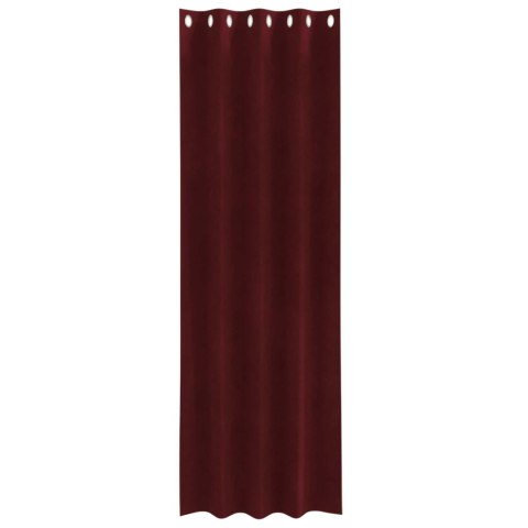 VidaXL Zasłony zaciemniające 2 pcs Czerwone wino 140 x 260 cm Aksamit