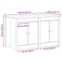 SZAFKA KUCHENNA BRĄZOWY 106X55X64CM LITE DREWNO SOSNOWE