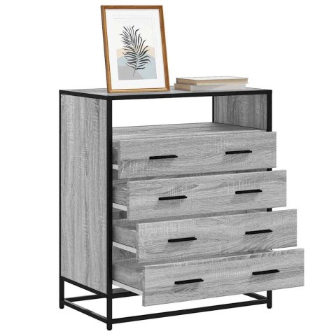 VidaXL Komoda, szary dąb sonoma, 70x41x83,5cm, materiał drewnopochodny