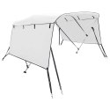 VidaXL Daszek bimini ze ściankami, 3 pałąki, 183x(137-152)x137 cm