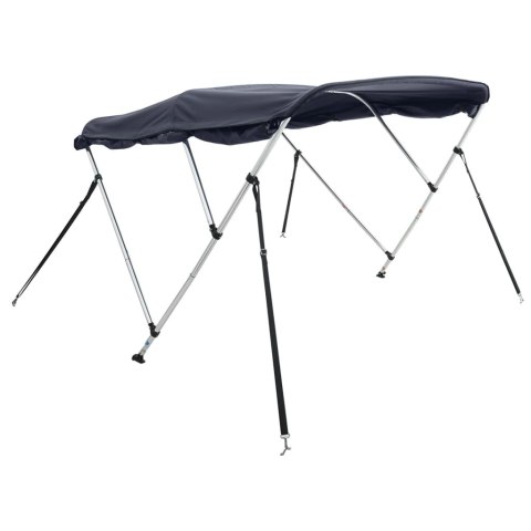 VidaXL Daszek bimini ze ściankami, 3 pałąki, 183x(154-167)x137 cm
