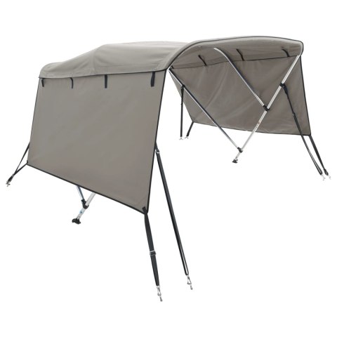 VidaXL Daszek bimini ze ściankami, 3 pałąki, 183x(170-182)x137 cm