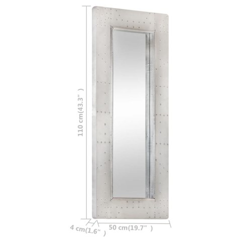 VidaXL Lustro ścienne w stylu Aviator, 110x50 cm, metalowe