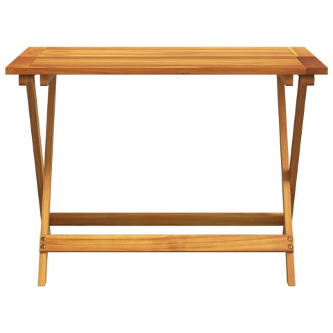 VidaXL Składany stół ogrodowy, 90x52,5x65 cm, lite drewno akacjowe