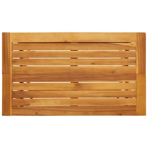 VidaXL Składany stół ogrodowy, 90x52,5x65 cm, lite drewno akacjowe