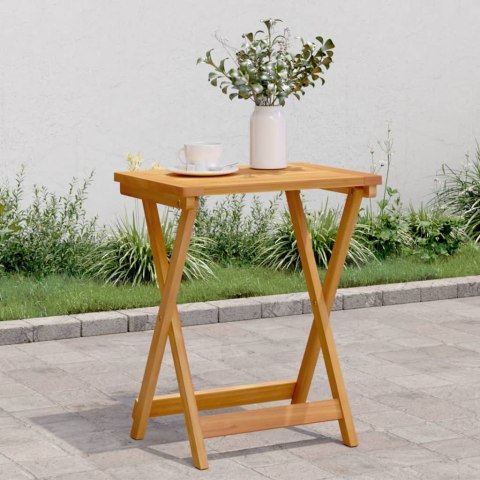VidaXL Składany stolik ogrodowy, 50x36x60 cm, lite drewno akacjowe