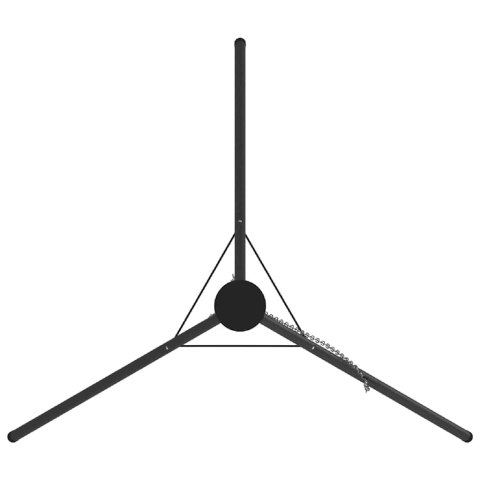 VidaXL Tripod na ognisko 2 pcs Czarny Stal